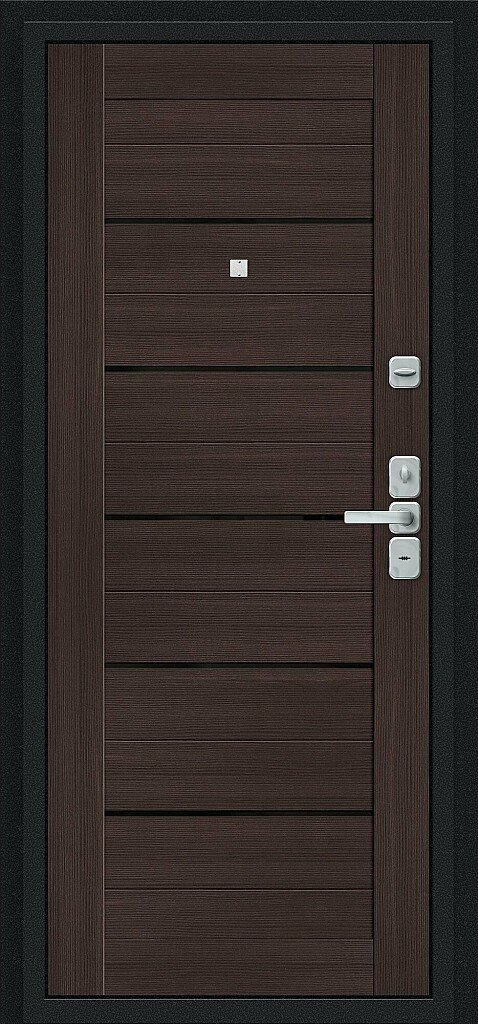 Входная дверь Райт Букле черное/Wenge Veralinga BR4628 внутренняя сторона