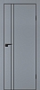 Межкомнатная дверь P-20  черный молдинг PET,  кромка ABS черная c 4-х ст. Серый матовый